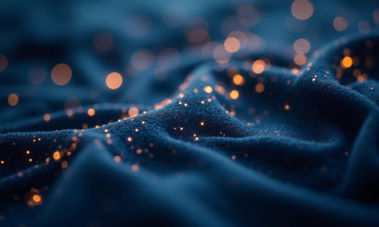 Close-up of high-quality sustainable fabric textures with digital overlay